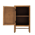 thumbnail image 3 of COZAYH 1 Door Farmhouse Storage Cabinet, Rustic Slat Door Cabinet with 2 Shelves, Accent End Table with Storage for Living Room, Bedroom, 3 of 6