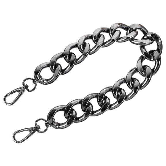 BESTOYARD DIY Bag Chain Fashion Bag Chain Black Alloy 1Pack