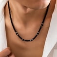 thumbnail image 4 of Collar para mujer, joyería para mujer, joyería europea para mujer, collar de cuentas de cobre esmerilado para hombre, collar versátil con cadena de clavícula para hombre, collar de cuentas de cobre es, 4 of 5