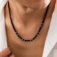 thumbnail image 4 of Collar para mujer, joyería para mujer, joyería europea para mujer, collar de cuentas de cobre esmerilado para hombre, collar versátil con cadena de clavícula para hombre, collar de cuentas de cobre es, 4 of 5