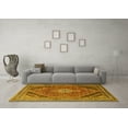 thumbnail image 3 of Ahgly Company Machine Washable Indoor Round Persian Yellow Traditional Area Rugs, 8' Round, 3 of 4