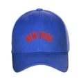 thumbnail image 2 of Daxton USA Cities States Baseball Hat Cap Arch Letters, New York Royal Red, 2 of 2