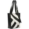 thumbnail image 2 of Calvin Klein Karsyn Studded Leather Handbag Tote (Black/White), 2 of 4