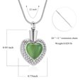 thumbnail image 2 of Heart Urn Necklace for Ashes Stainless Steel Cremation Jewelry for Women Memorial Ashes Pendant Keepsake, 2 of 7