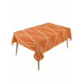 thumbnail image 2 of Orange Stripes Tablecloth Rectangle Table Cloths 54x108, Waterproof Tablecloth Outdoor Table Cloth, Simple Geometric Modern Monochrome Washable Table Cover for Kitchen Dinning Party, 2 of 8