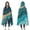 Teal Gold Wave, variant on Wearable Blanket,Gold Teal Blue Marble Hooded Wearable Flannel Blanket for Adults & Teens,Winter Poncho Shawl Wrap Cape Cozy Anti-Pill,60"x80"