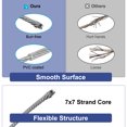 thumbnail image 3 of Unique Bargains 1/32" (0.8mm) 98ft (30M) 304 Stainless Steel Cable Wire Rope 7x7 Strands, 3 of 5