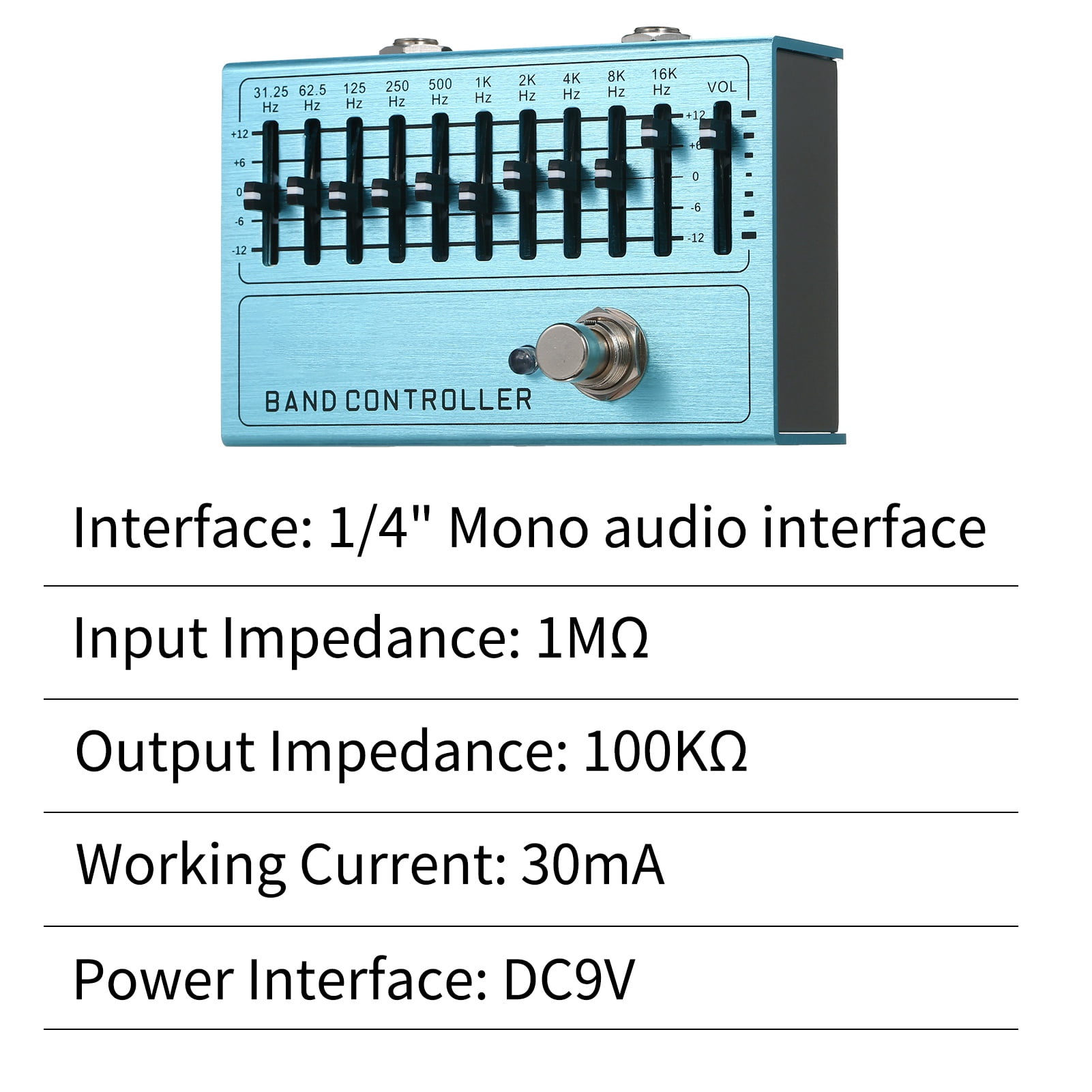Guitar Effect Pedal Mini Guitar Equalizer Guitar Equalizer Bass And Guitar Effect Pedal Effect Pedal 10 Band EQ Guitar Effect Pedal Mini Guitar Equalizer With True Bypass For