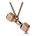 thumbnail image 2 of Women's Rose Gold Stainless Steel Mini Dumbbell Necklace by Shields of Strength, 2 of 4