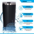 thumbnail image 3 of Vaso Térmico 20 OZ LUXHOME Acero Inoxidable Negro, 3 of 4