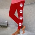 thumbnail image 2 of YOIAVAIOY Leggings de Noël pour Femmes Mode Xmas Pantalons de Yoga Décontractés Doux comme du Beurre Collants de Détente Rouges P, 2 of 6