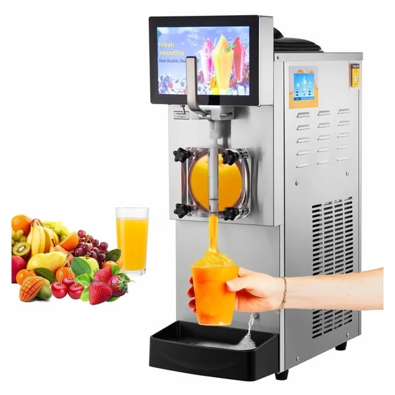 Slushy Machine 8L Margarita Machine, 1050W Stainless Steel Frozen Drink Maker, Single Bowl Slushie Machine for Party, Home, Restaurant & Bar