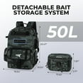 thumbnail image 3 of KastKing Fishing Tackle Backpack with Removable Bait Binder  Rod Holders Storage Fishing Gear- BaitSpace-50L, 3 of 10
