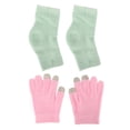thumbnail image 1 of Hidrata, cura y es compatible con pantallas táctiles: solución para pieles agrietadas en manos y codos Guantes rosados, 1 of 8