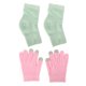 thumbnail image 1 of La pantalla táctil de los guantes de mano hidratantes rosados previene la cubierta verde del gel del codo de la piel agrietada, 1 of 8
