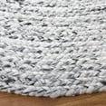 thumbnail image 3 of SAFAVIEH Braided Ophelia Abstract Striped Area Rug, Ivory/Black, 4' x 4' Round, 3 of 5