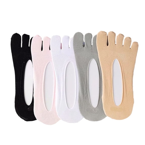 Tineasur 5Pairs Low Cut Woman Socks Breathable Mesh Invisible Design Assorted Color Comfortable Fit