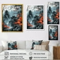thumbnail image 4 of Designart "Moonset And Japonese Maple Tree V" Japon Landscape Canvas Wall Art, 4 of 5