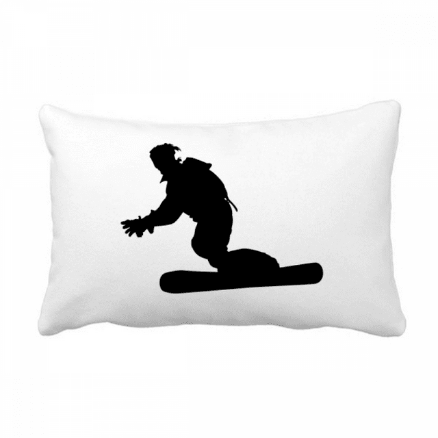 Sports Skiing Ski Board Player Throw Pillow Lumbar Insert Cushion Cover Home Decoration