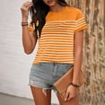 thumbnail image 4 of Short Sleeve for Women Crew Neck Trendy Summer Tops Travel Business Casual Spring Outfits Basic Tees For Women, 4 of 6