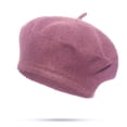 thumbnail image 2 of XIAOCHA Womens Soft Silhouette Beret Cap Solid Close Fit City Walk Beret Hats,Pink, 2 of 4
