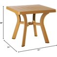 thumbnail image 2 of Compamia Viva 31" Resin Square Patio Dining Table in Teak Brown,  Grade, 2 of 10