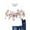 White-43, variant on perfectbot Women T-Shirts Crew Neck Casual Plus Size Blouses 3/4 Sleeve Fashion Print Summer Tops S-5XL