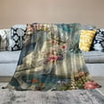 thumbnail image 2 of Shiartex Unicorn Flower Butterfly Print Throw Blanket Lightweight Blanket for All Seasons Bed Sofa Living Room Decor 40x50in, 2 of 6
