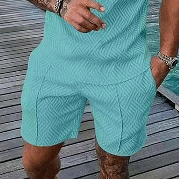 TopLLC Mens Shorts, Men Blouse Men's Cotton Elastic Drawstring Color Sports Pocket Shorts