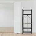 thumbnail image 4 of Origami 6 Tier Classic Steel Bookcase Organizer Storage Rack, Black (2 Pack), 4 of 8