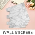 thumbnail image 3 of Houderco Papel Tapiz Autoadhesivo Impermeable Para Cocina Gris Claro Con Azulejo 3D Gel, 3 of 7