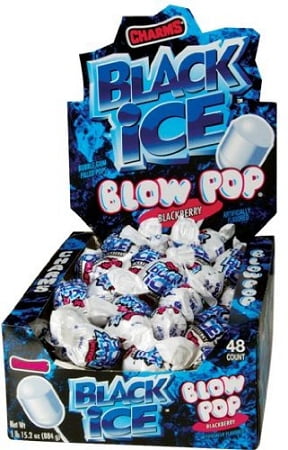 Charms Black Ice Blow Pops; 48 Lollipops/Box 209-00123