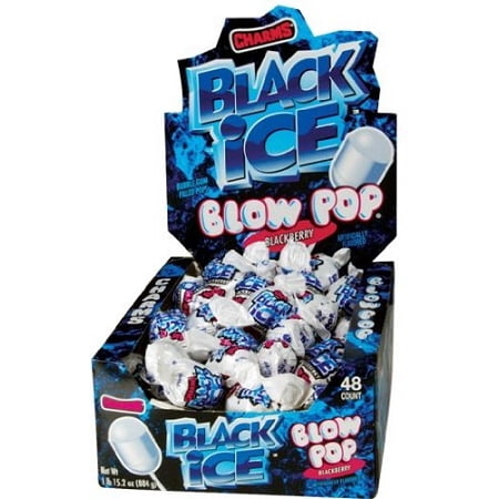 Charms Black Ice Blow Pops; 48 Lollipops/Box 209-00123