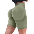 thumbnail image 4 of Women's Seamless High Waisted Biker Shorts Sculpting Compression Workout Shorts, 4 of 8