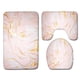 thumbnail image 1 of Billuyoard Juego de alfombrillas de baño antideslizantes de 3 piezas con contornos de mármol rosa dorado, fáciles de instalar e impermeables Juegos de accesorios de baño wfl230228-1, 1 of 6
