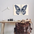 thumbnail image 2 of Stupell Industries Intricate Butterfly Wings Detail Bold Insect Drawing Graphic Art Unframed Art Print Wall Art, Set of 2, Design by Caroline Alfreds, 2 of 6