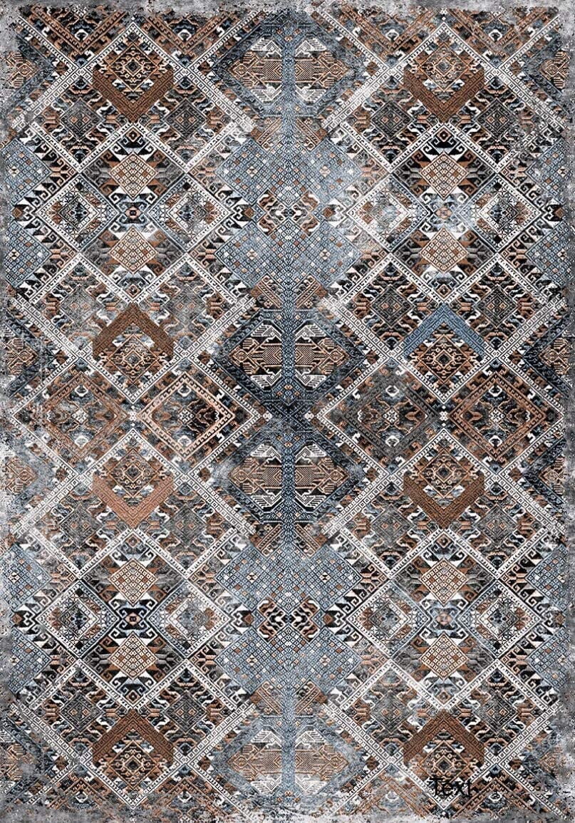 Area Rug Omaha Classic 3'x5' BohoChic Rectangular Rust / Red