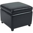 thumbnail image 3 of SAFAVIEH Jonathan Modern Glam Single Upholstered Flip Top Ottoman, Black, 3 of 13