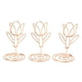 thumbnail image 1 of 20 piezas portatarjetas con forma de tulipán, exquisitos soportes para números de mesa de oro rosa, tarjeteros de mesa, portafotos para bodas, 1 of 12