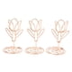 thumbnail image 1 of 20 piezas portatarjetas con forma de tulipán, exquisitos soportes para números de mesa de oro rosa, tarjeteros de mesa, portafotos para bodas, 1 of 12