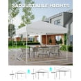 thumbnail image 3 of Carpa plegable resistente 3x3m para exterior y jardín - Fácil montaje, altura ajustable, protección solar - Incluye 4 bolsas de arena y bolsa de transporte - Perfecta para camping y fiestas, 3 of 6