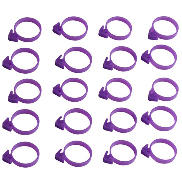 20pcs Pastry Bag Fixed Ring Pastry Bag Round Buckle Cream Piping Bag Sealing Belt