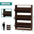 thumbnail image 3 of FANRAL Shoe Cabinet Entryway,3 Tire Wooden Shoe Rack for Entryway Closet,Walnut Shoe Storage Organizer Cabinet, 3 of 8