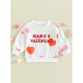 thumbnail image 2 of FEORJGP Toddler Valentine’s Day Sweatshirts Infant Long Sleeve Pullover Heart Letter Print Jumpers Crew Neck Hoodies Baby Boys Girls Oversized Loose Casual Tops, 2 of 9