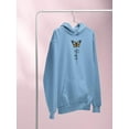 thumbnail image 3 of Butterfly Design Hoodie Women -Image by Shutterstock, Female Large, 3 of 4