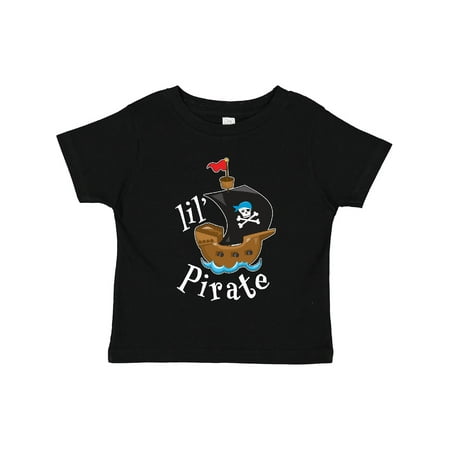 

Inktastic Lil Pirate Pirate Ship Blue Bandana Gift Toddler Boy or Toddler Girl T-Shirt