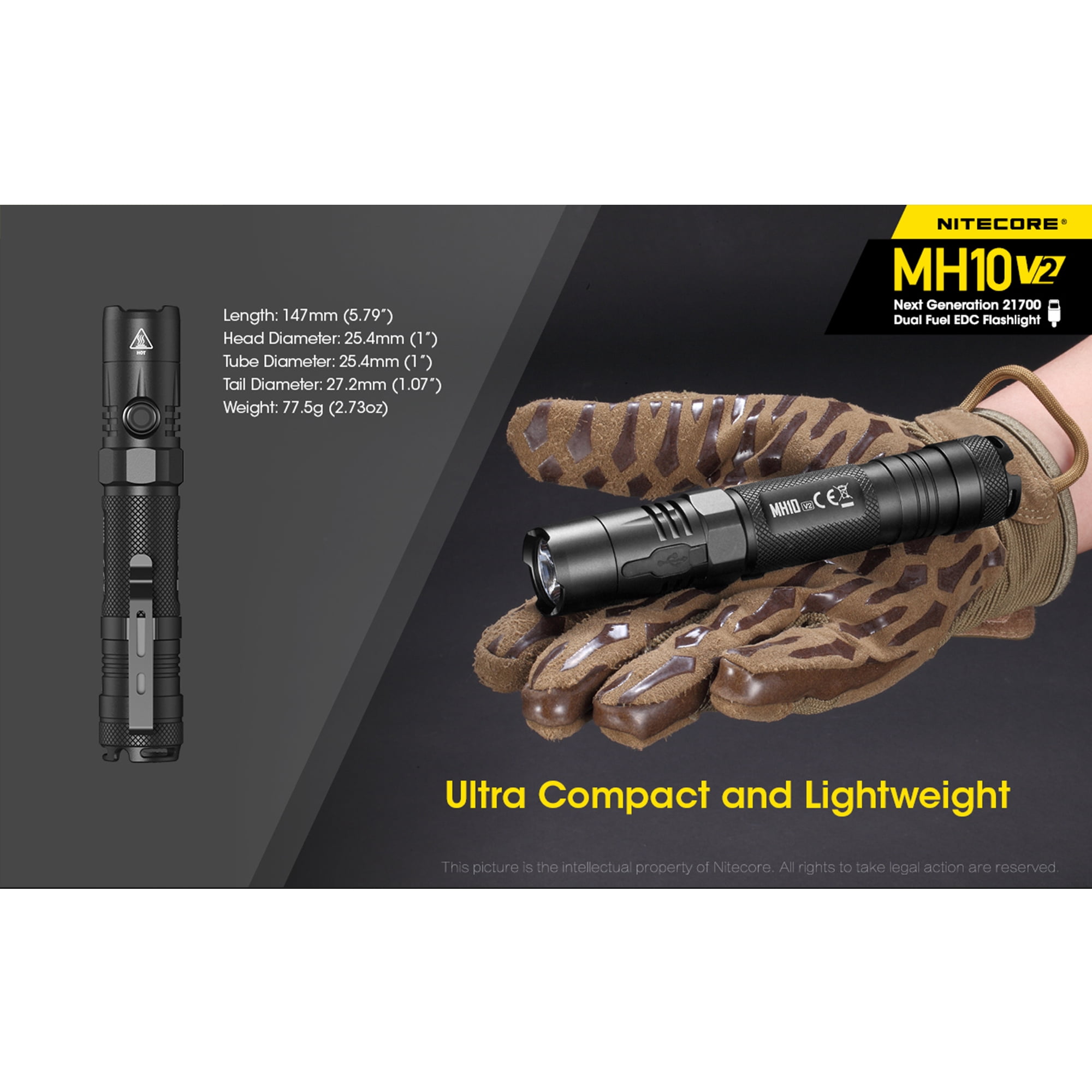 NITECORE LED 1200 Lumens Flashlight