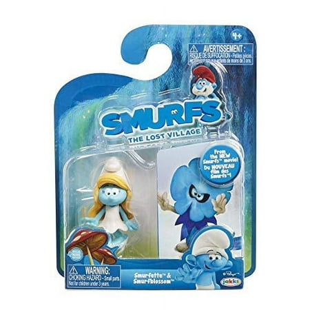 Jakks Pacific Smurfs 2.25" Figure 2pk, Smurfette and Smurfblossom