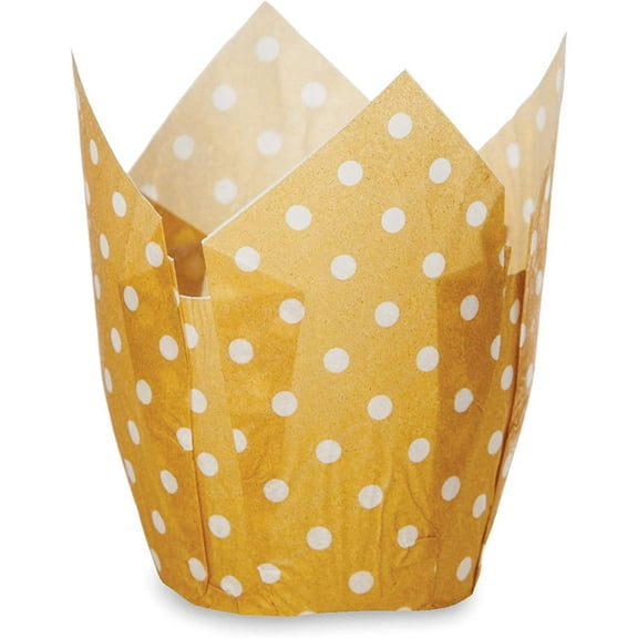 Welcome Home Brands TG0038 Honey Dot Tulip Baking Cup - Pack of 100