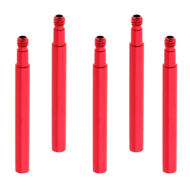 Extensor de Válvula Presta DYNWAVEMX Adaptador de Extensión de Válvula Francesa 50mm Rojo 5 Piezas